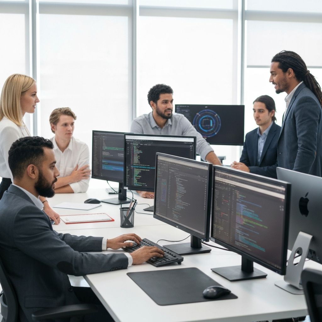 IT professionals working together